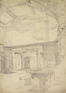 Interno della Grande Sala, Little Moreton Hall, Cheshire da John Sell Cotman