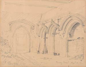Interno delle rovine del Priorato di Yarmouth da John Sell Cotman