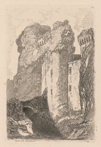 Liber Studiorum: Tavola 24, Castello di Ragland, Monmouthshire da John Sell Cotman