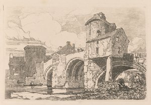 Liber Studiorum: Tavola 26, Ponte Monnow, Monmouthshire da John Sell Cotman
