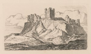 Liber Studiorum: Tavola 30, Castello di Bambro, Northumberland, 1838 da John Sell Cotman