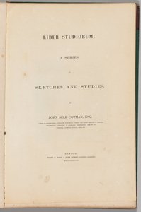 Liber Studiorum: Pagina del titolo