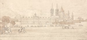 Scuola militare e chiesa abbaziale di St Stephen a Caen da John Sell Cotman