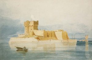 No.1477 Forte St. Marcouf, vicino a Quineville, nella Rade de la Hougue, Normandia da John Sell Cotman