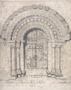 Portale nord della chiesa di Hales, Norfolk da John Sell Cotman