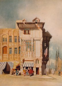 Vecchie case, con figure, c1836 da John Sell Cotman