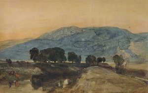 Paesaggio roccioso, tramonto, 1923
