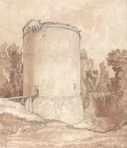 Torre rotonda, Castello di Lillebonne, Normandia da John Sell Cotman
