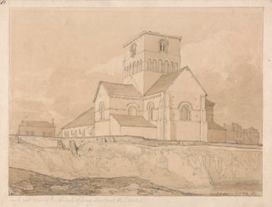 Vista sud-est della chiesa di Lery, vicino a Pont-de-l