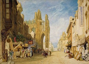 Scena di strada ad Alençon, Normandia, 1828 da John Sell Cotman