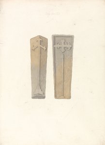 Studi su due coperchi di bara provenienti da chiese del Norfolk da John Sell Cotman