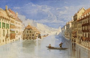 La cittadella sopra Namur, Belgio, dal fiume Sambre da John Sell Cotman