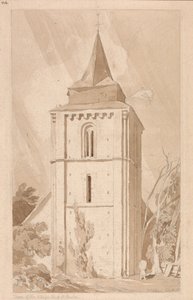 Torre della chiesa del villaggio di Saint Maclou, Normandia da John Sell Cotman