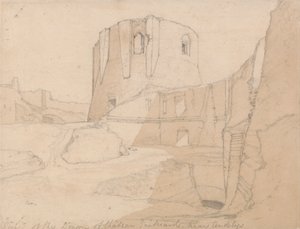 Vista del Donjon del Castello Gaillard, vicino ad Andelys, Normandia da John Sell Cotman