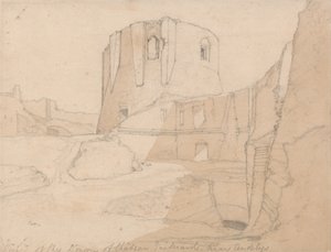 Vista del mastio di Chateau Gaillard, vicino ad Andelys, Normandia da John Sell Cotman