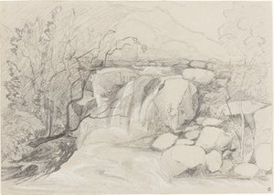 Cascata con rocce da John Sell Cotman