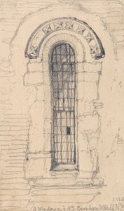 Finestra sul lato nord della chiesa di Burnham Ulph, Norfolk da John Sell Cotman