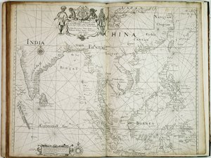 Carta della parte commerciale delle Indie Orientali e della Cina, con le isole adiacenti, da Surrat al Giappone da John Seller