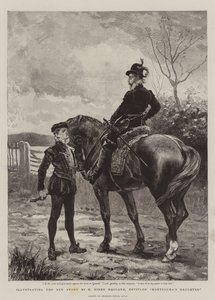 Illustrazione della nuova storia di H Rider Haggard, intitolata La figlia di Montezuma da John Seymour Lucas
