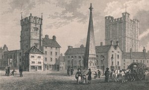 Piazza del Mercato Richmond, Chiesa della Trinità e Torre del Castello di Richmond, 1831