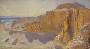 Scogliere a Deir el Bahri, Egitto da John Singer Sargent