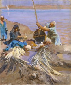 Egiziani che sollevano acqua dal Nilo da John Singer Sargent