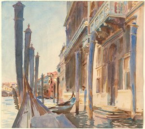 Ormeggi di gondole sul Canal Grande da John Singer Sargent