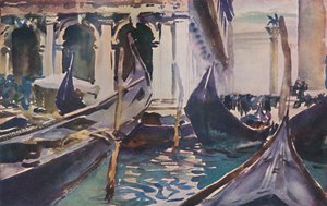 Gondole presso la Piazzetta, c1904, 1925 da John Singer Sargent