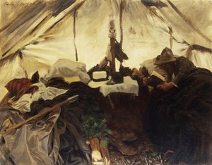 Dentro una tenda nelle Montagne Rocciose canadesi da John Singer Sargent