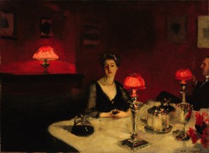 Le verre de porto (Una tavola da pranzo di notte)