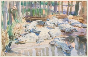 Alligatori fangosi, 1917 da John Singer Sargent