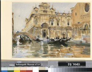 Rio Dei Mendicanti, Venezia (acquerello su matita su carta bianca) da John Singer Sargent