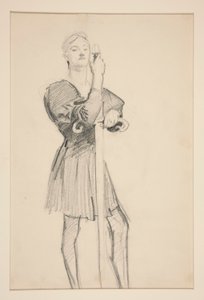 Figura in piedi con una lancia da John Singer Sargent