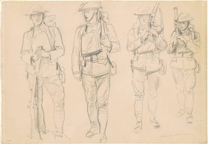 Studi per "Entrare in guerra" [recto]