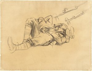 Studi per "Gassed" [recto] da John Singer Sargent