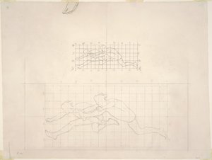 Studi per "Due figure maschili classiche che saltano"