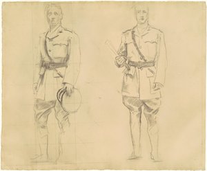 Studi dei generali Plumer e Haig per ufficiali generali della prima guerra mondiale [recto], 1920-1922