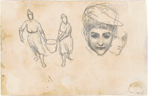 Studi di contadini [verso] da John Singer Sargent