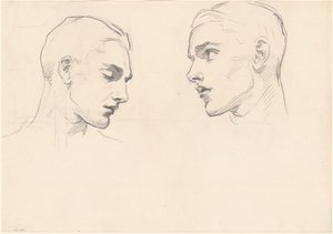 Studi della testa di un uomo da John Singer Sargent