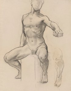 Studio di Perseo per Perseo su Pegaso che uccide Medusa, murale, Scalinata, Museo di Belle Arti, Boston da John Singer Sargent