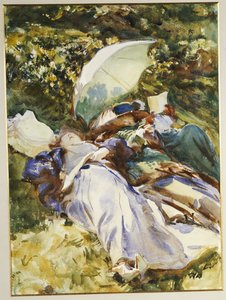 Il Parasol Verde, c.1910 da John Singer Sargent