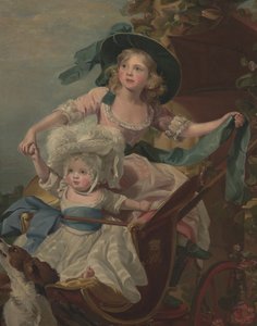 Due principesse, Sofia e Amelia, figlie di Sua Maestà, Re Giorgio III, c.1785 da John Singleton (after) Copley