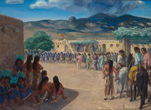 Danza a Cochiti Pueblo, Nuovo Messico da John French Sloan