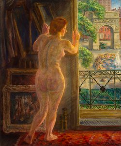 Guardando fuori su Washington Square da John French Sloan