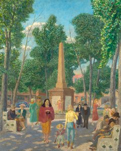 Monumento nella piazza, New York da John French Sloan