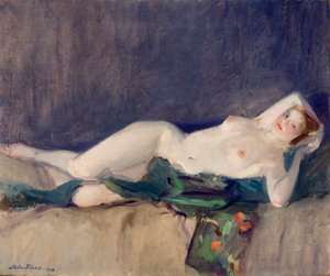 Nudo, sciarpa verde