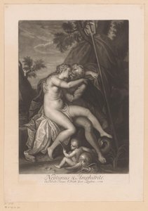 Nettuno e Anfitrite che si baciano