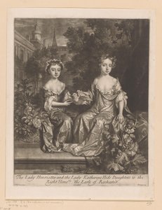Ritratto di Henrietta e Katherine Hyde con una colomba da John Smith