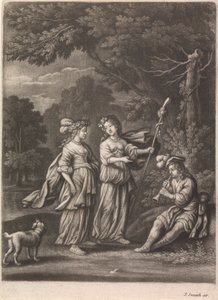 Scena pastorale con suonatore di ciaramella da John Smith
