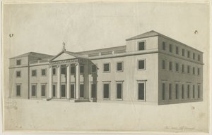 Chillington Hall (disegno a penna e lavaggio)